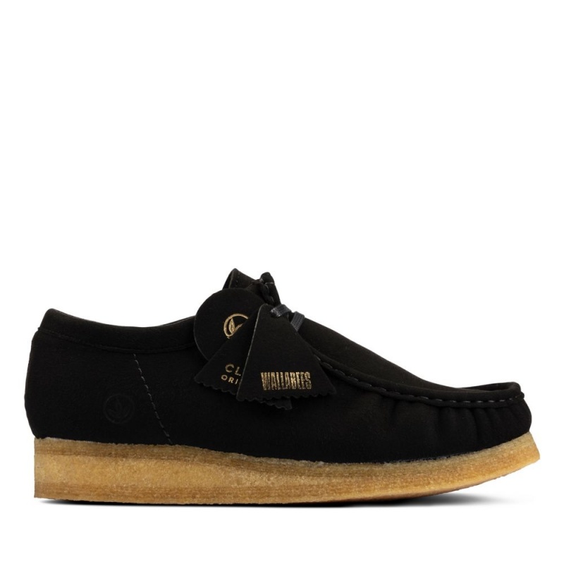 Clarks Wallabee Παπουτσια ανδρικα μαυρα | GR610785