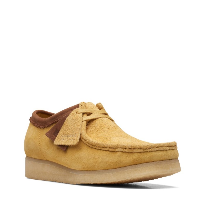 Clarks Wallabee Παπουτσια ανδρικα κίτρινα | GR854197