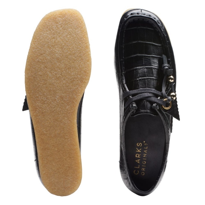 Clarks Wallabee Παπουτσια γυναικεια μαυρα | GR875932