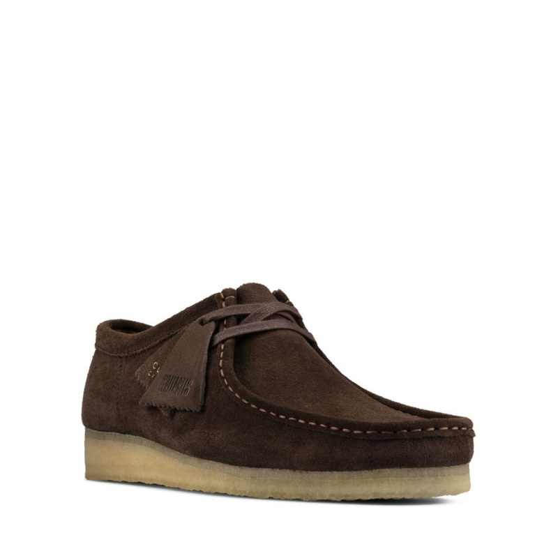 Clarks Wallabee Παπουτσια ανδρικα σκούρο καφε | GR813697