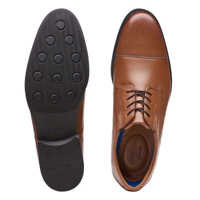 Clarks Whiddon Cap επισημα παπουτσια ανδρικα σκούρο καφε | GR147905