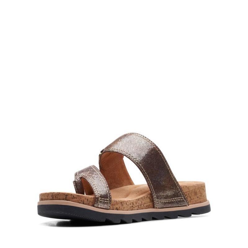 Clarks Yacht Beach Σαγιοναρεσ γυναικεια καφε μεταλλικός | GR428351