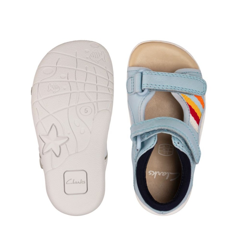 Clarks Zora Beau Toddler Σανδαλια για αγορια ανοιχτο μπλε | GR549720