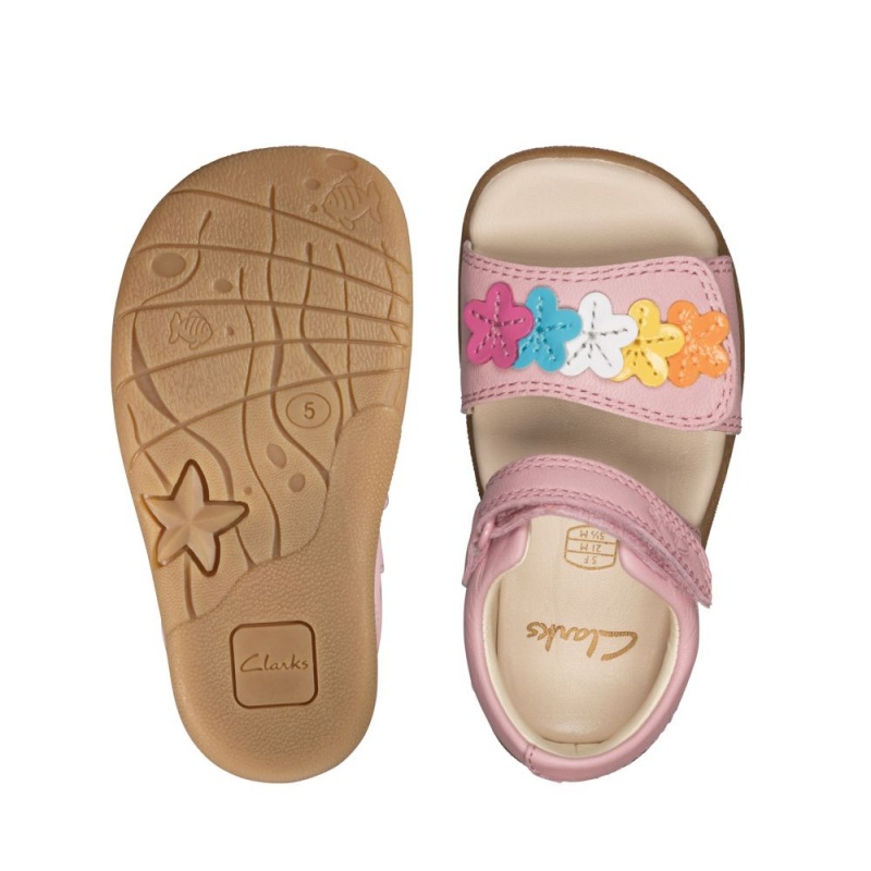 Clarks Zora Finch Toddler Σανδαλια για κοριτσια ροζ | GR581293