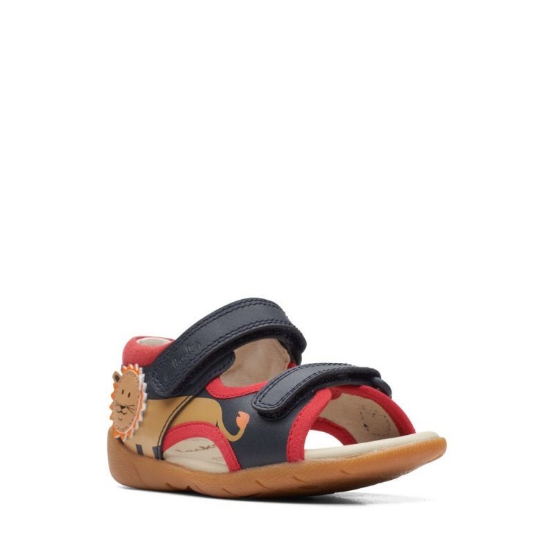 Clarks Zora Jungle Toddler Σανδαλια για κοριτσια Navy/Red | GR109574